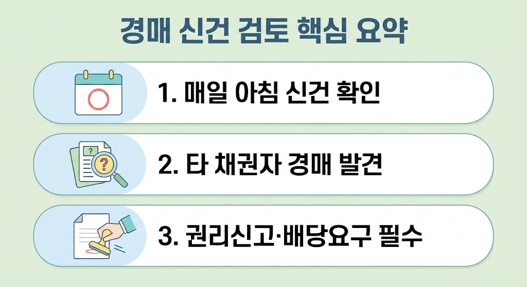 아침을 여는 경매 신건 검토와 배당요구의 허를 찌르는 실전 노하우 1 경매 신건